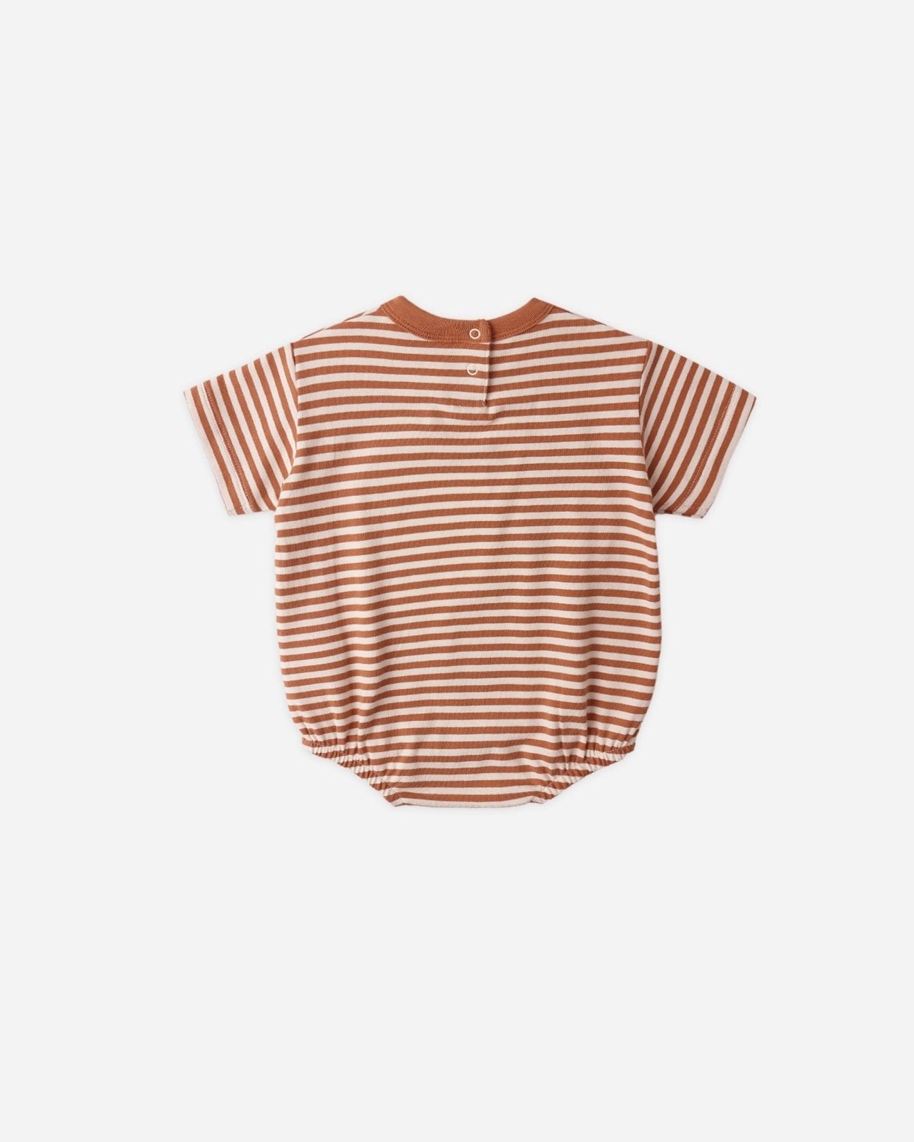 Quincy Mae Relaxed Bubble Romper, Poppy Stripe - Flying Ryno