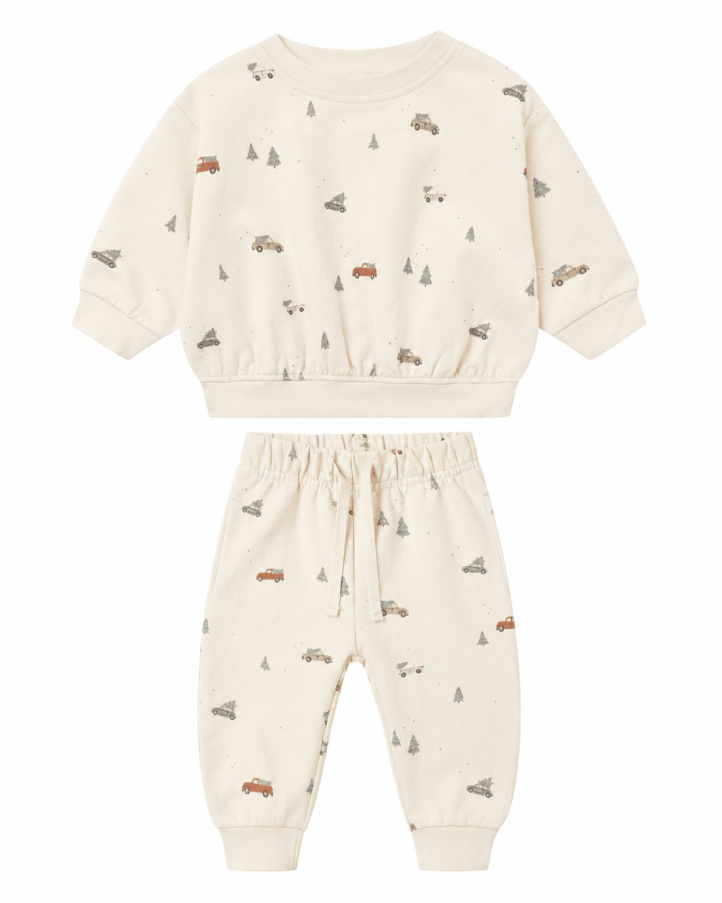 Quincy Mae Relaxed Fleece Sweatshirt and Sweatpant, Set, Holiday Drive - Flying Ryno