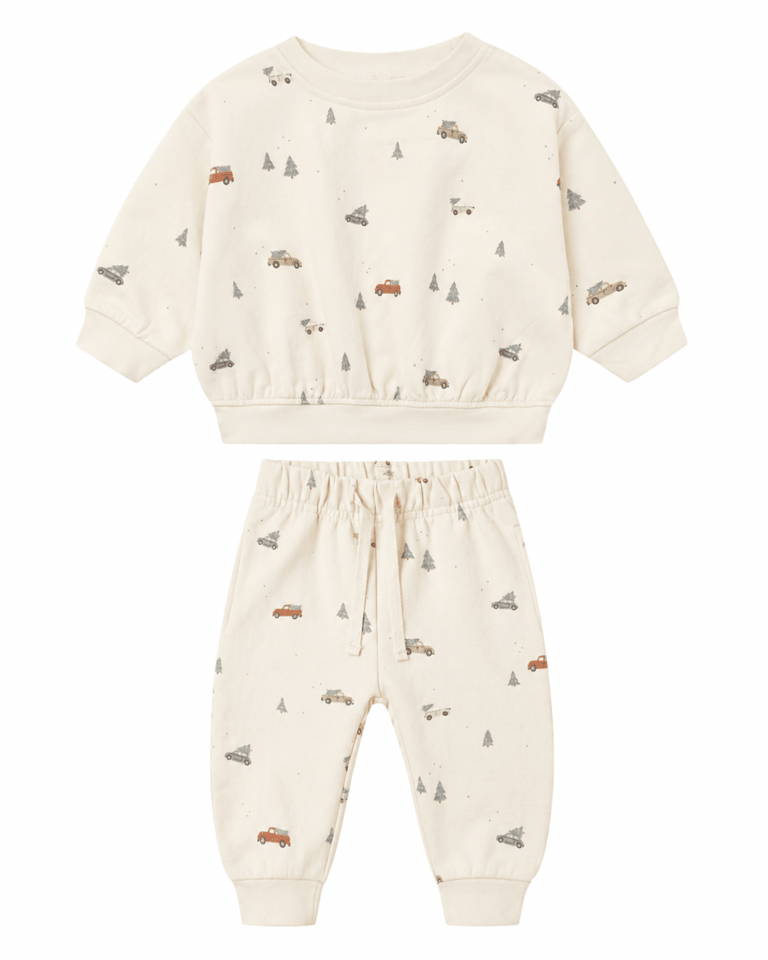 Quincy Mae Relaxed Fleece Sweatshirt and Sweatpant, Set, Holiday Drive - Flying Ryno
