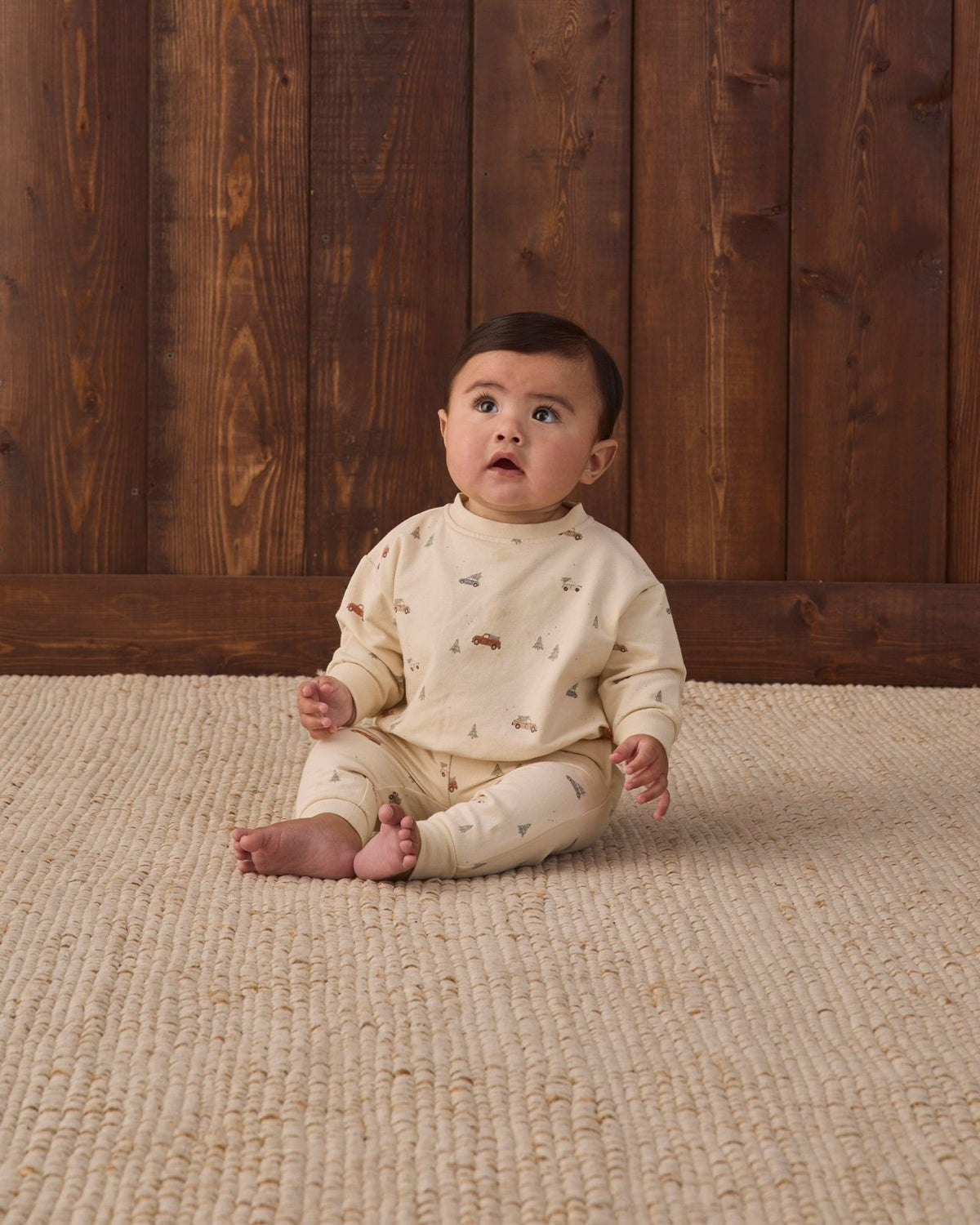 Quincy Mae Relaxed Fleece Sweatshirt and Sweatpant, Set, Holiday Drive - Flying Ryno