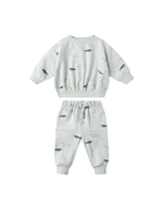 Quincy Mae Relaxed Fleece Sweatshirt and Sweatpants Set, Narwhals - Flying Ryno