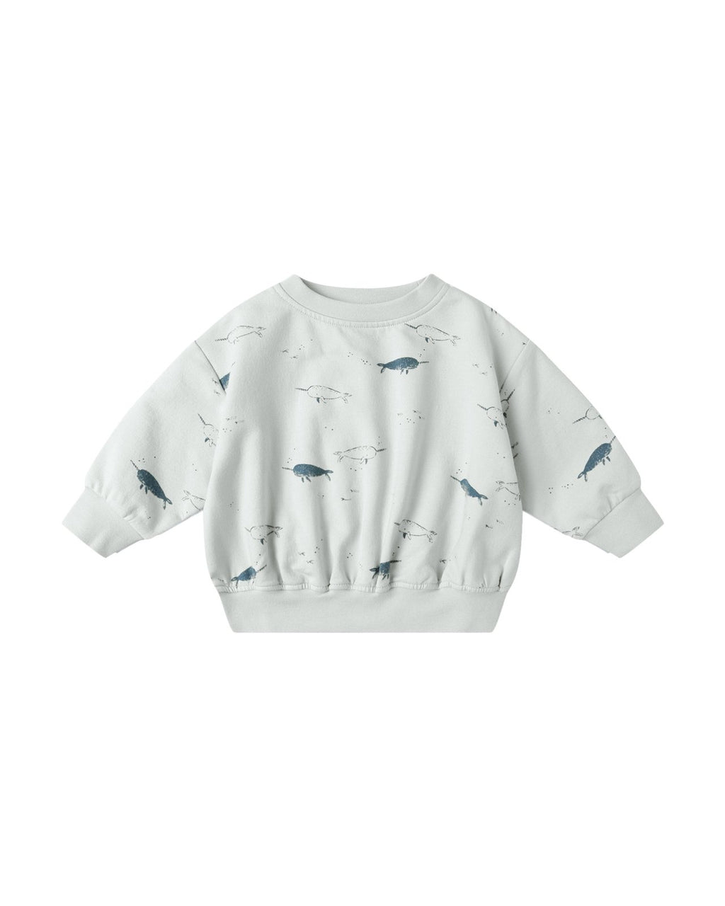 Quincy Mae Relaxed Fleece Sweatshirt and Sweatpants Set, Narwhals - Flying Ryno