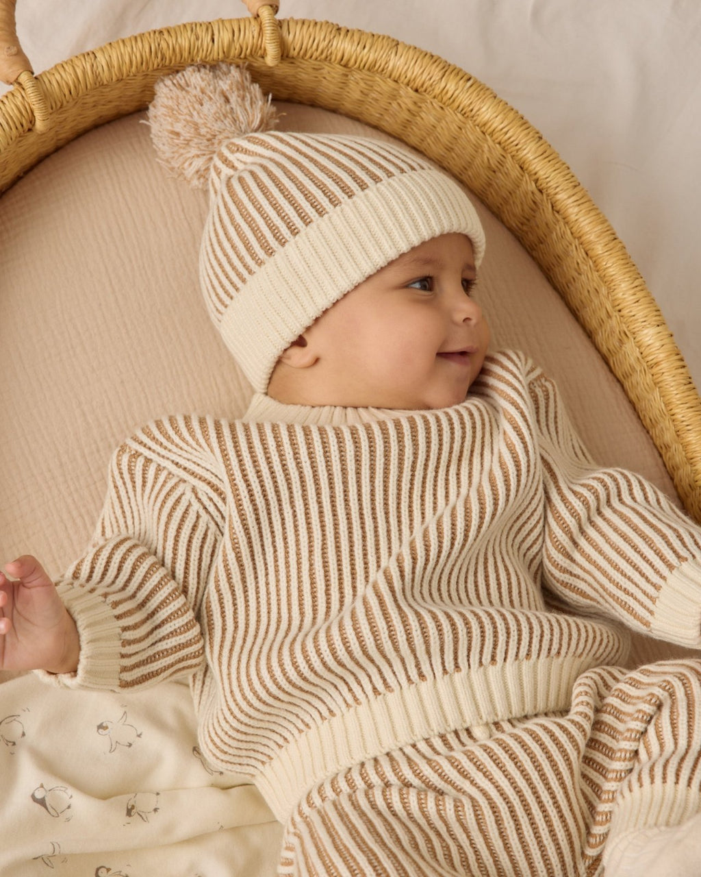 Quincy Mae Relaxed Knit Sweater and Chunky Knit Pant Set, Gold - Flying Ryno