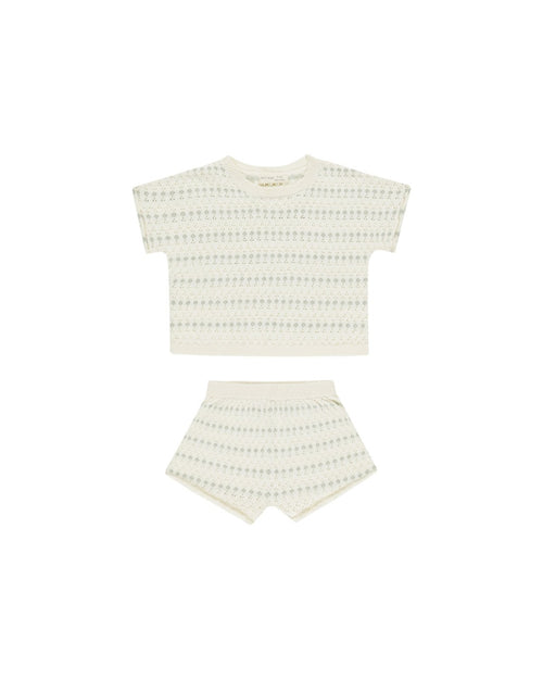 Quincy Mae Relaxed Summer Knit Set, Ivory - Flying Ryno
