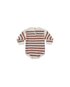 Quincy Mae Rex Romper, Cedar Stripe - Flying Ryno