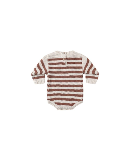 Quincy Mae Rex Romper, Cedar Stripe - Flying Ryno