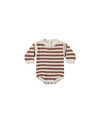 Quincy Mae Rex Romper, Cedar Stripe - Flying Ryno