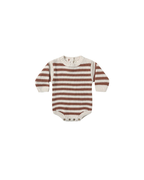 Quincy Mae Rex Romper, Cedar Stripe - Flying Ryno