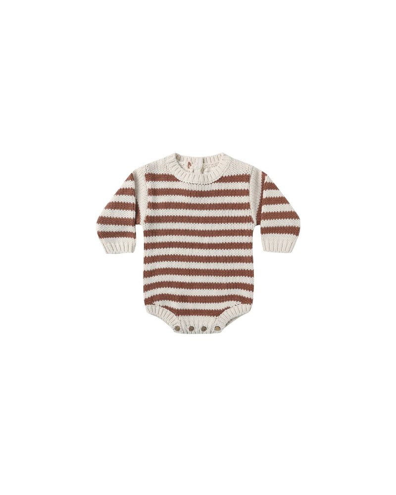 Quincy Mae Rex Romper, Cedar Stripe - Flying Ryno