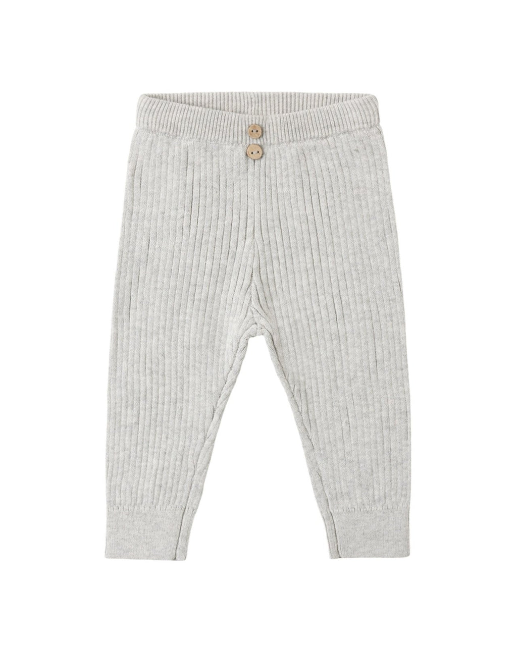 Quincy Mae Rib Knit Peplum Top and Legging Set, Heather Fog - Flying Ryno