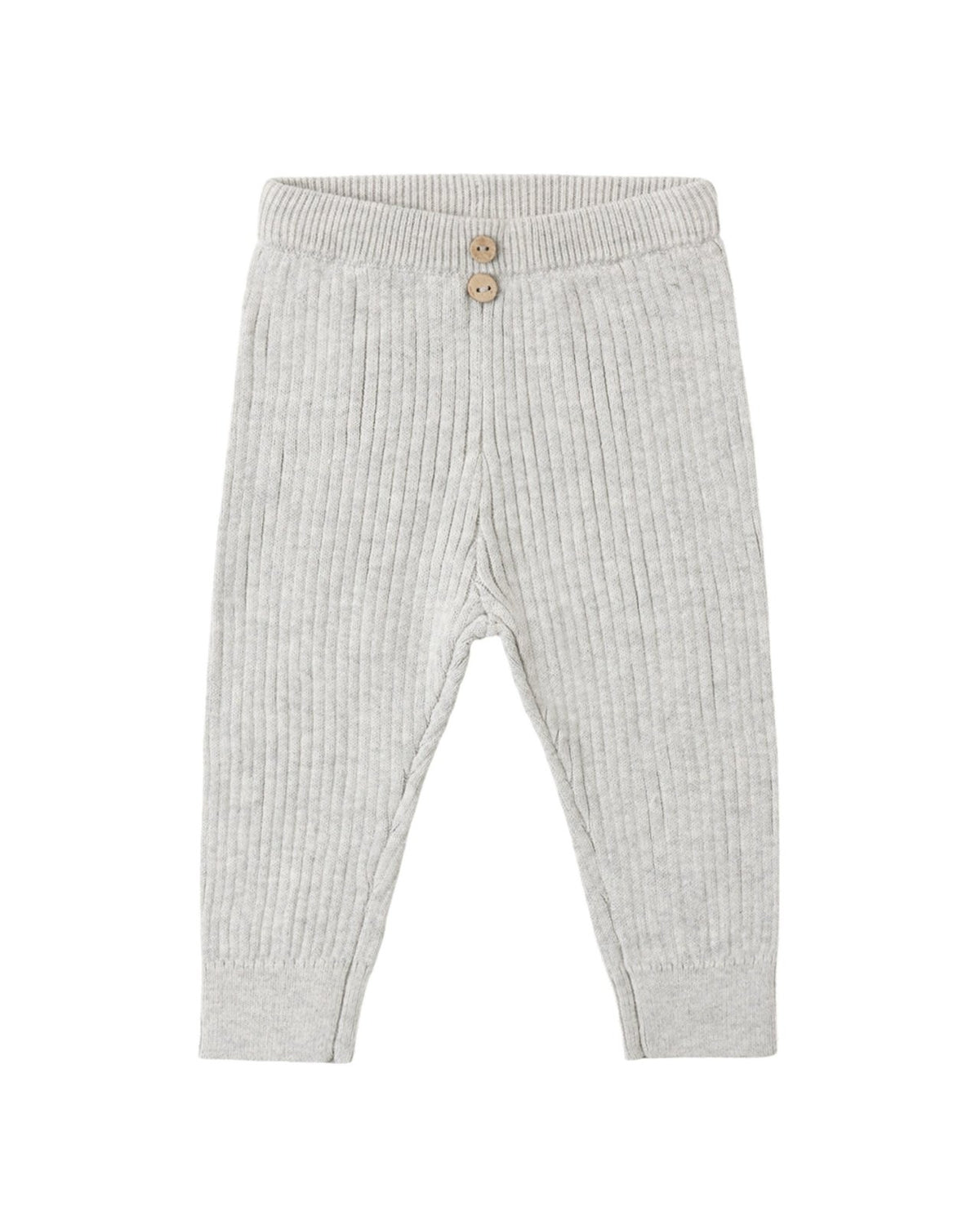 Quincy Mae Rib Knit Peplum Top and Legging Set, Heather Fog - Flying Ryno