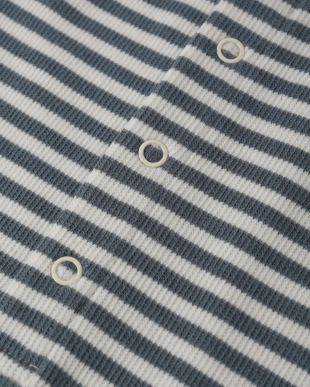 Quincy Mae Ribbed Henley Romper, Ocean Stripe - Flying Ryno