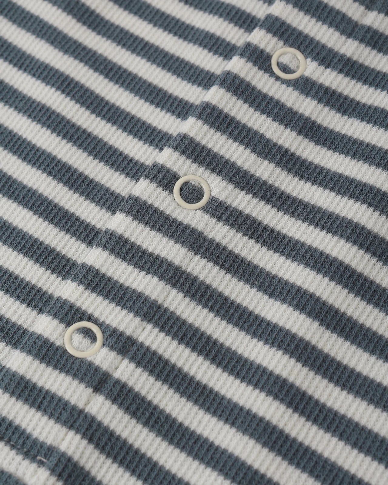 Quincy Mae Ribbed Henley Romper, Ocean Stripe - Flying Ryno