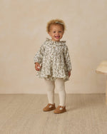 Quincy Mae Ruffle Collar Button Dress, Green Floral - Flying Ryno