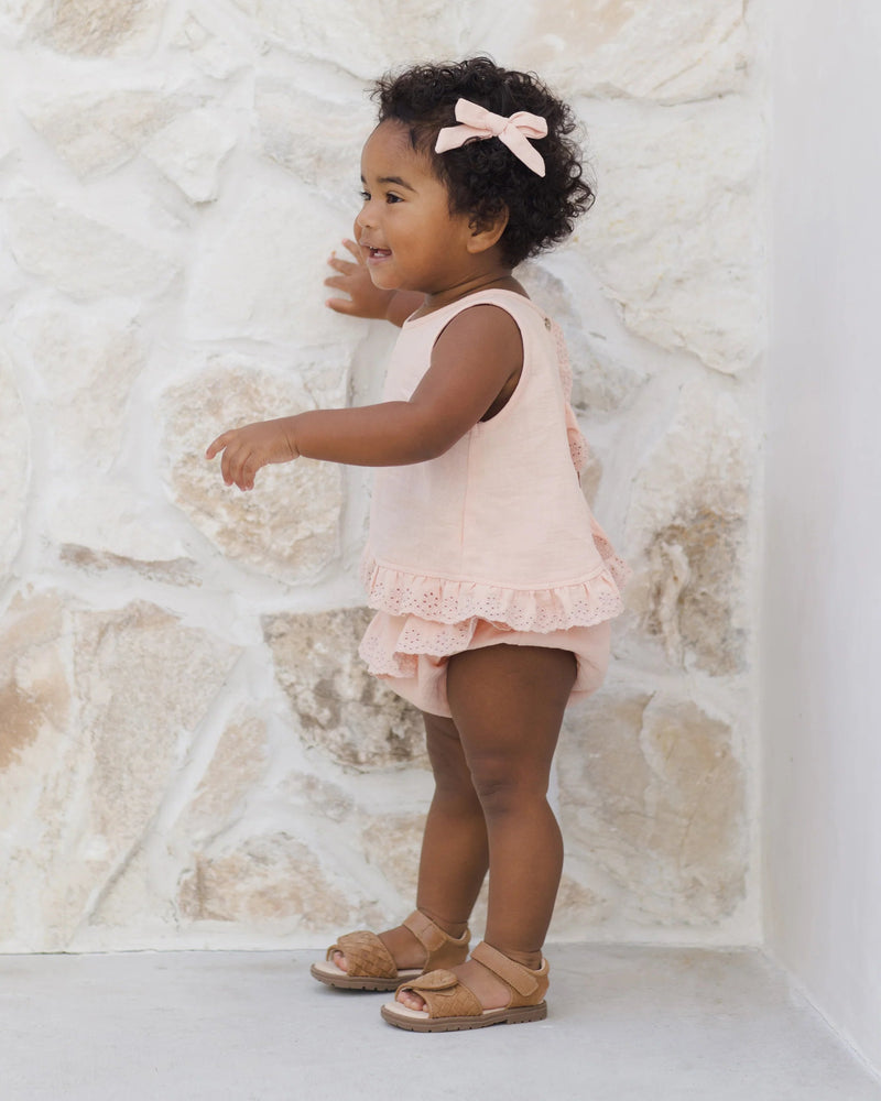 Quincy Mae Ruffled Tulip Top and Bloomer Set, Melon - Flying Ryno