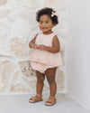 Quincy Mae Ruffled Tulip Top and Bloomer Set, Melon - Flying Ryno