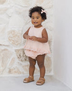 Quincy Mae Ruffled Tulip Top and Bloomer Set, Melon - Flying Ryno