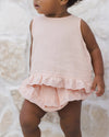 Quincy Mae Ruffled Tulip Top and Bloomer Set, Melon - Flying Ryno