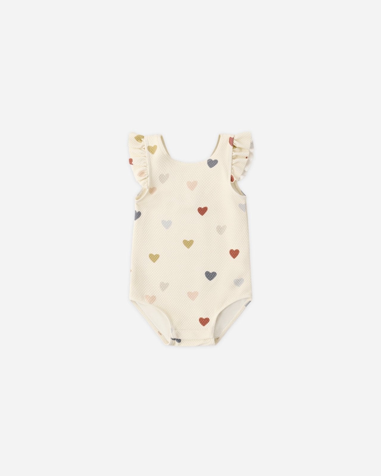 Quincy Mae Scoop Back One - Piece Swimsuit, Confetti Hearts - Flying Ryno