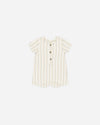 Quincy Mae Short Sleeve Woven Romper, Summer Stripe - Flying Ryno
