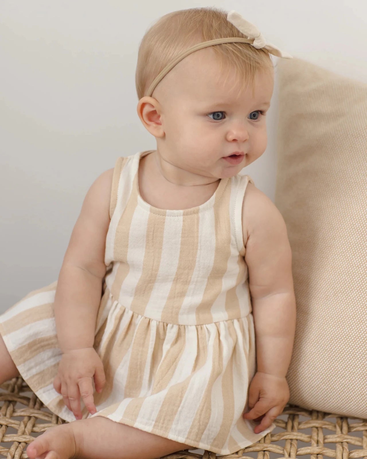 Quincy Mae Skirted Tank Romper, Summer Stripe - Flying Ryno