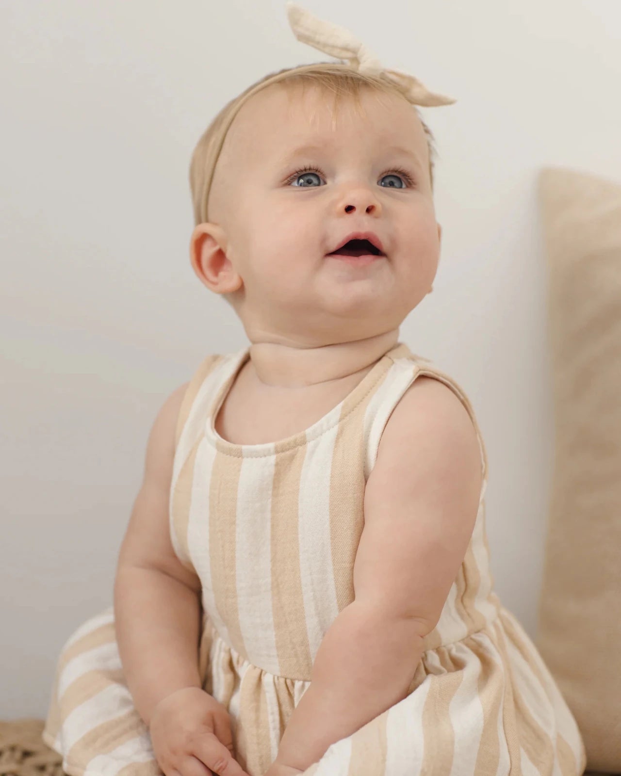 Quincy Mae Skirted Tank Romper, Summer Stripe - Flying Ryno