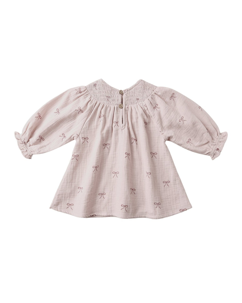 Quincy Mae V Smocked Dress, Bows - Flying Ryno