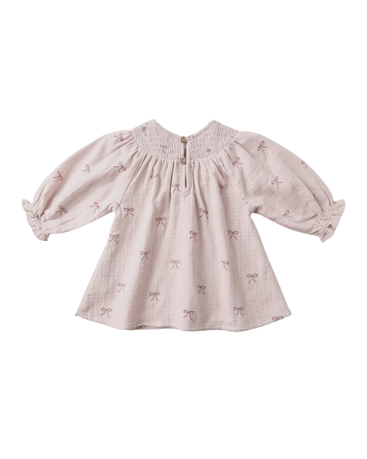Quincy Mae V Smocked Dress, Bows - Flying Ryno