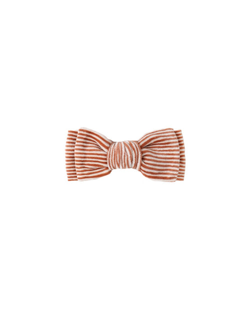 Quincy Mae Velour Bow Headband, Candy Stripe - Flying Ryno