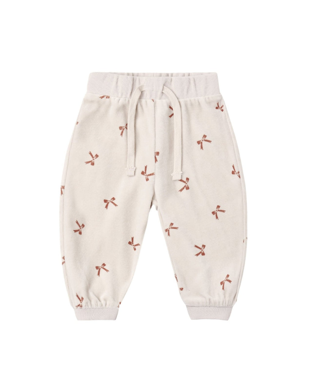 Quincy Mae Velour Relaxed Sweatshirt and Sweatpant, Set, Red Bows - Flying Ryno