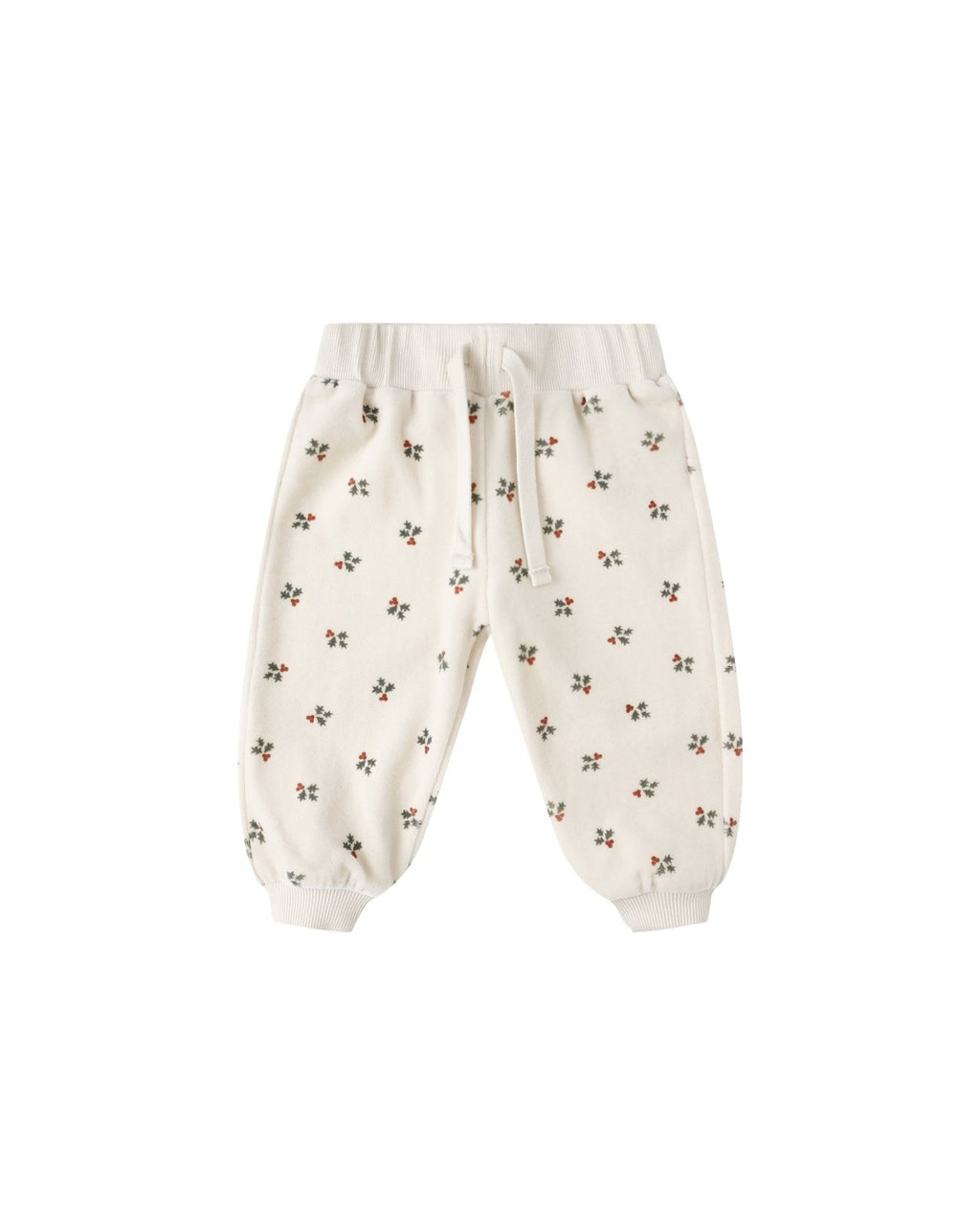 Quincy Mae Velour Relaxed Sweatshirt + Sweatpant Set, Holly Berry - Flying Ryno