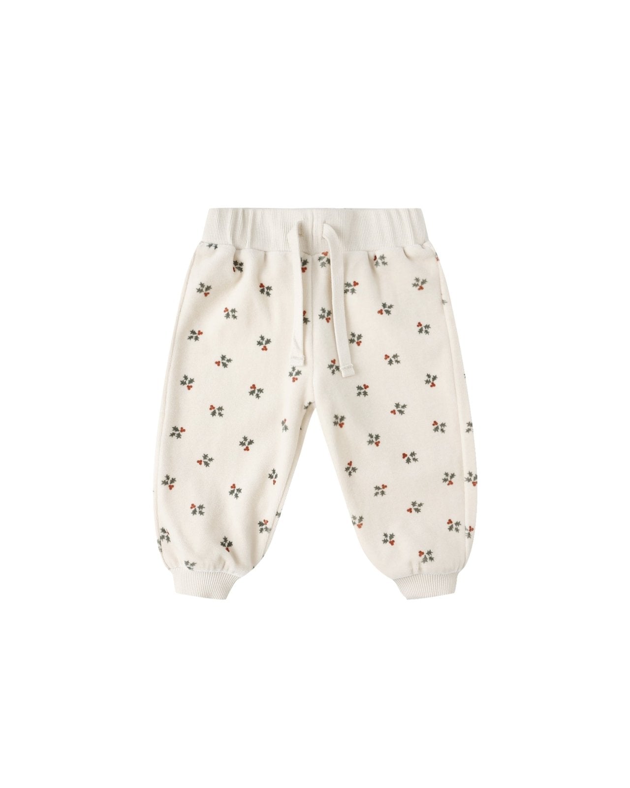 Quincy Mae Velour Relaxed Sweatshirt + Sweatpant Set, Holly Berry - Flying Ryno