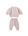 Quincy Mae Waffle Slouch Set, Hearts - Flying Ryno