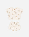 Quincy Mae Woven Boxy Top and Short Set, Teddy - Flying Ryno