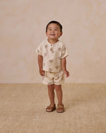 Quincy Mae Woven Boxy Top and Short Set, Teddy - Flying Ryno