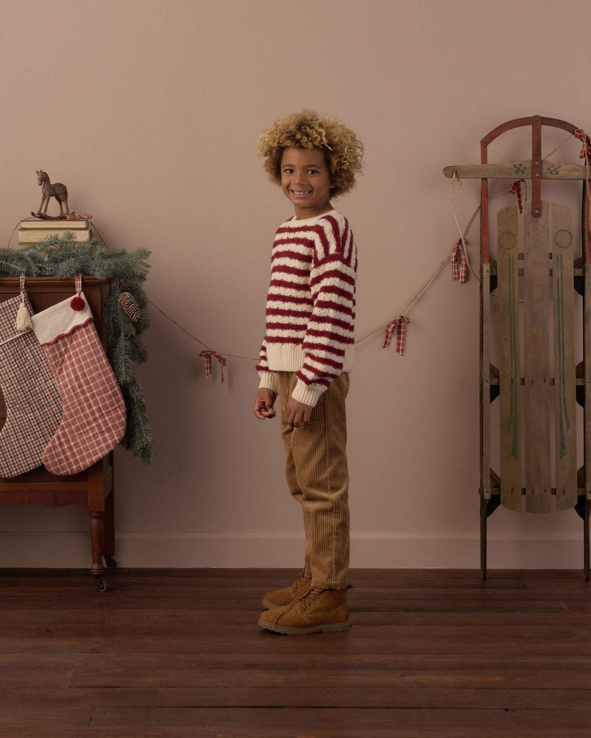 Rylee and Cru Aspen Sweater, Ruby Stripe - Flying Ryno