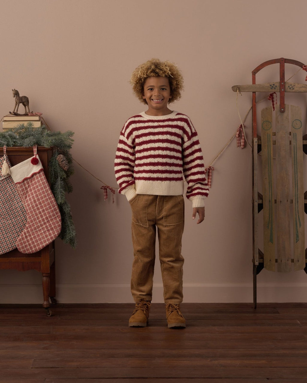 Rylee and Cru Aspen Sweater, Ruby Stripe - Flying Ryno