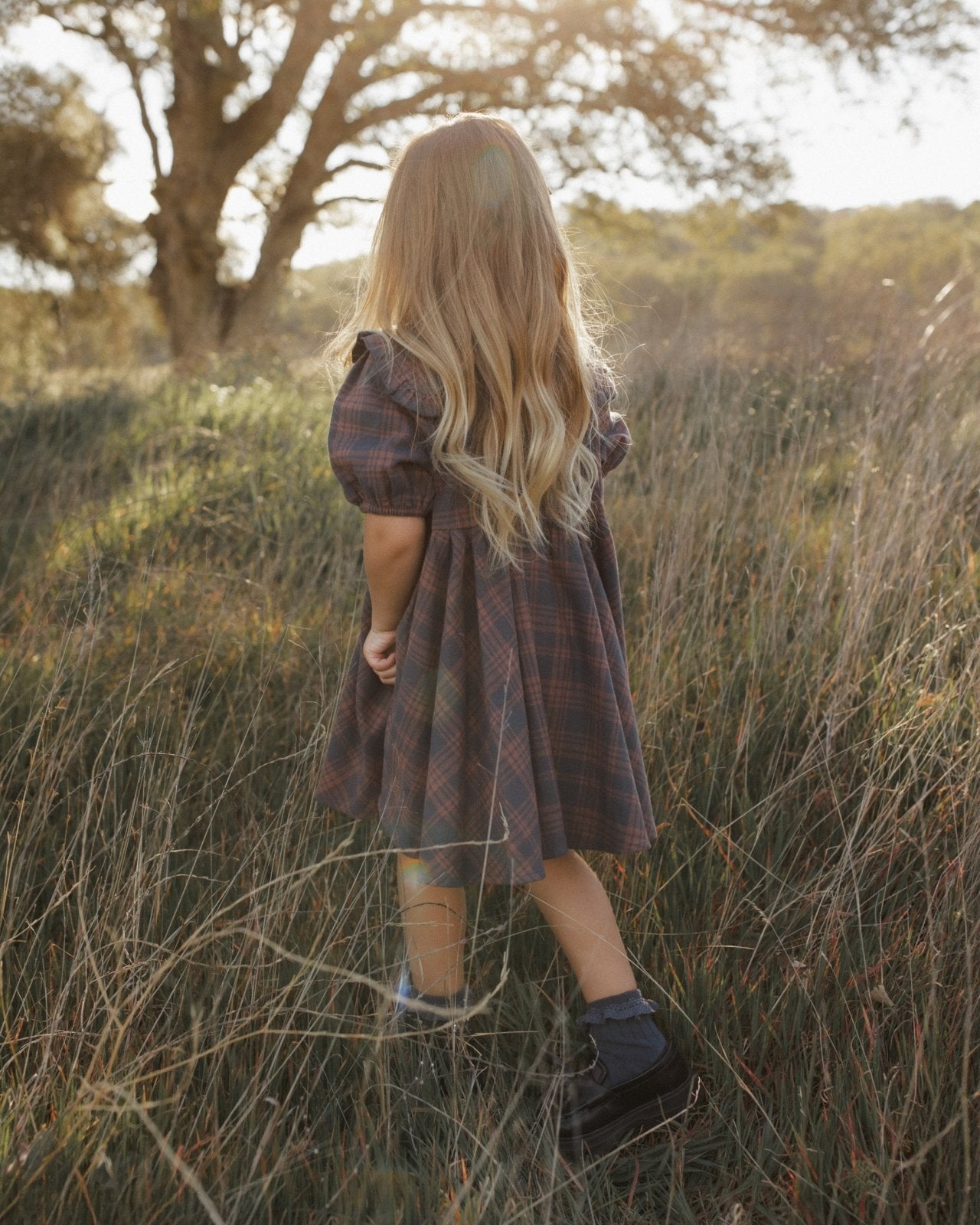 Rylee and Cru Camille Dress, Midnight Plaid - Flying Ryno