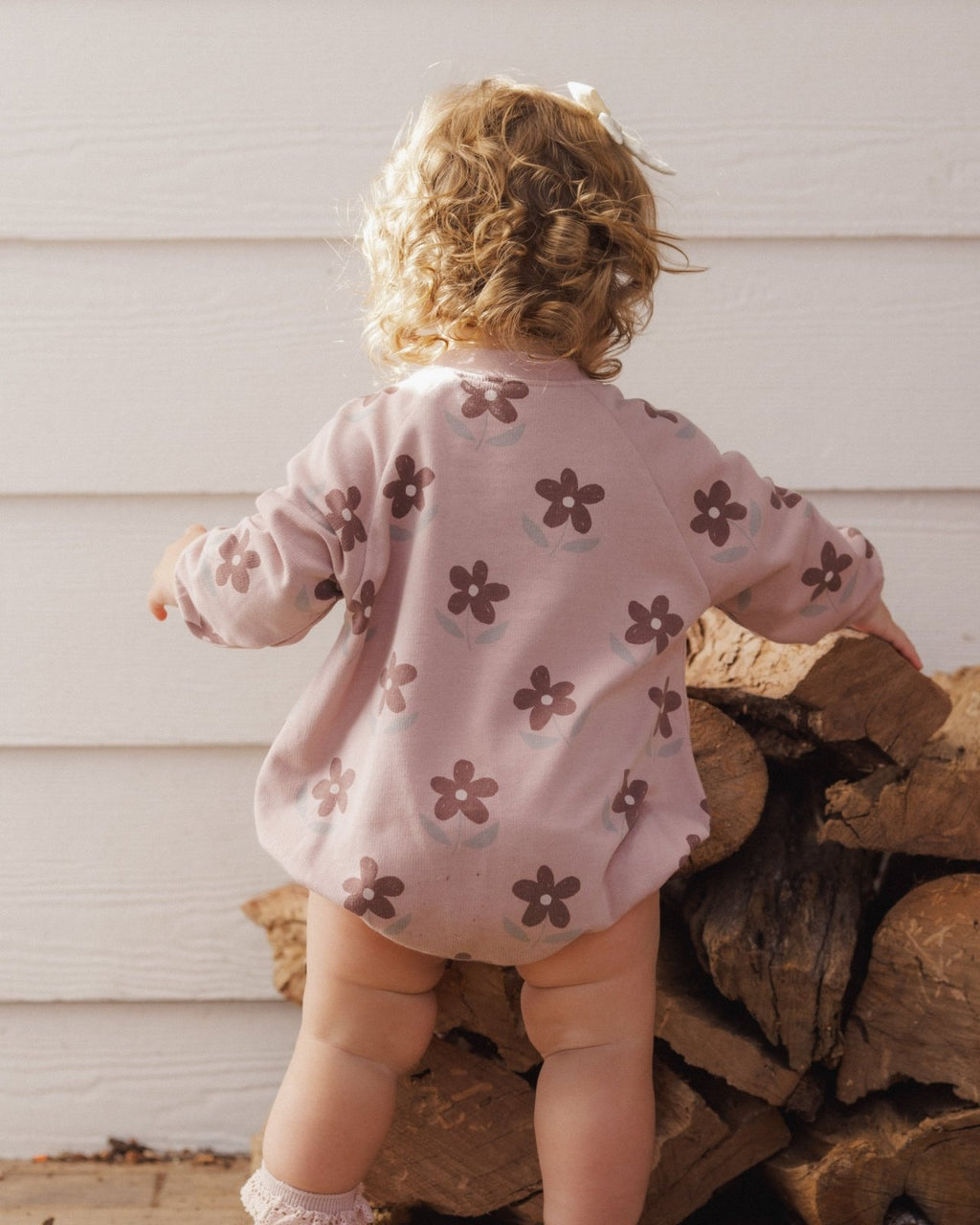 Rylee and Cru Crew Neck Romper, Daisy - Flying Ryno