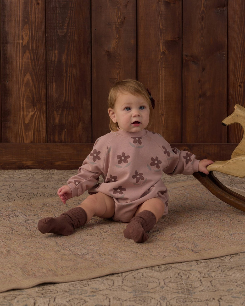 Rylee and Cru Crew Neck Romper, Daisy - Flying Ryno