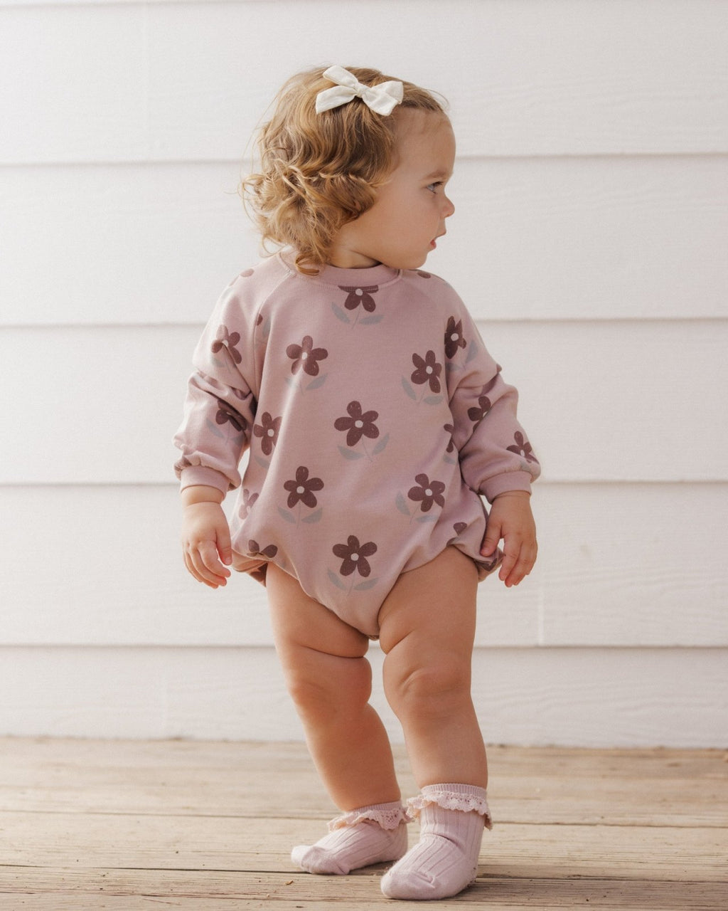 Rylee and Cru Crew Neck Romper, Daisy - Flying Ryno