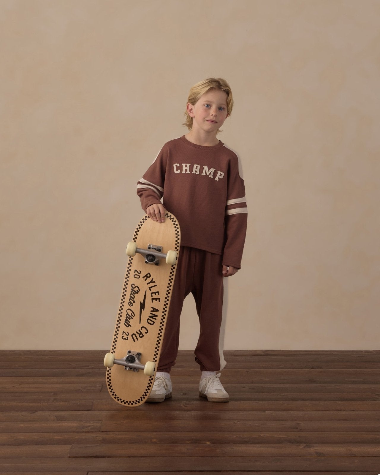 Rylee and Cru Hockey Sweatshirt and Paneled Sweatpants Set, Champ - Flying Ryno