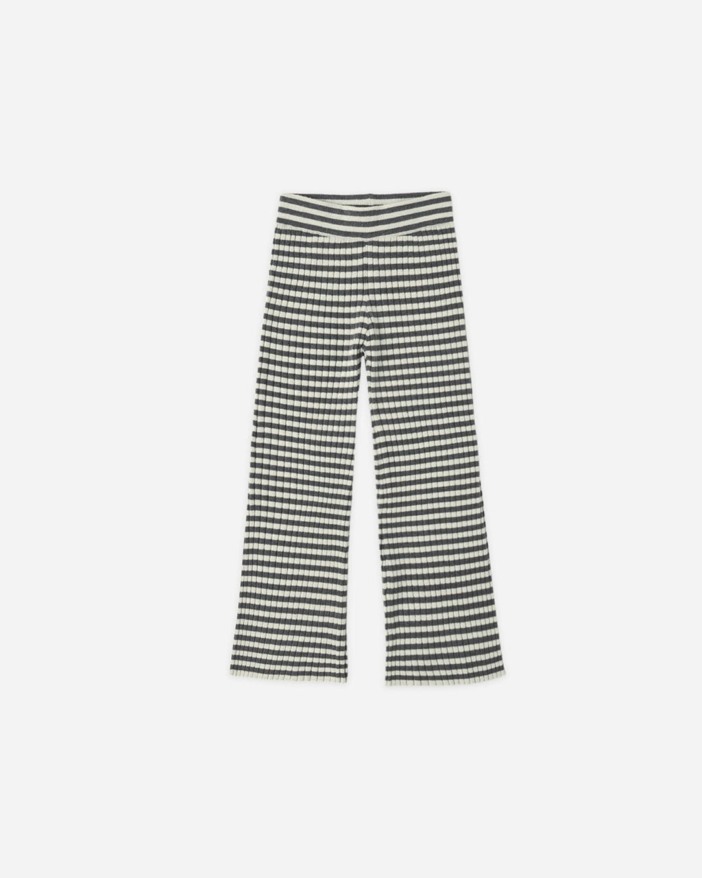 Rylee and Cru Long Sleeve Knit Tee and Flare Rib Knit Pant Set, Midnight Stripe - Flying Ryno