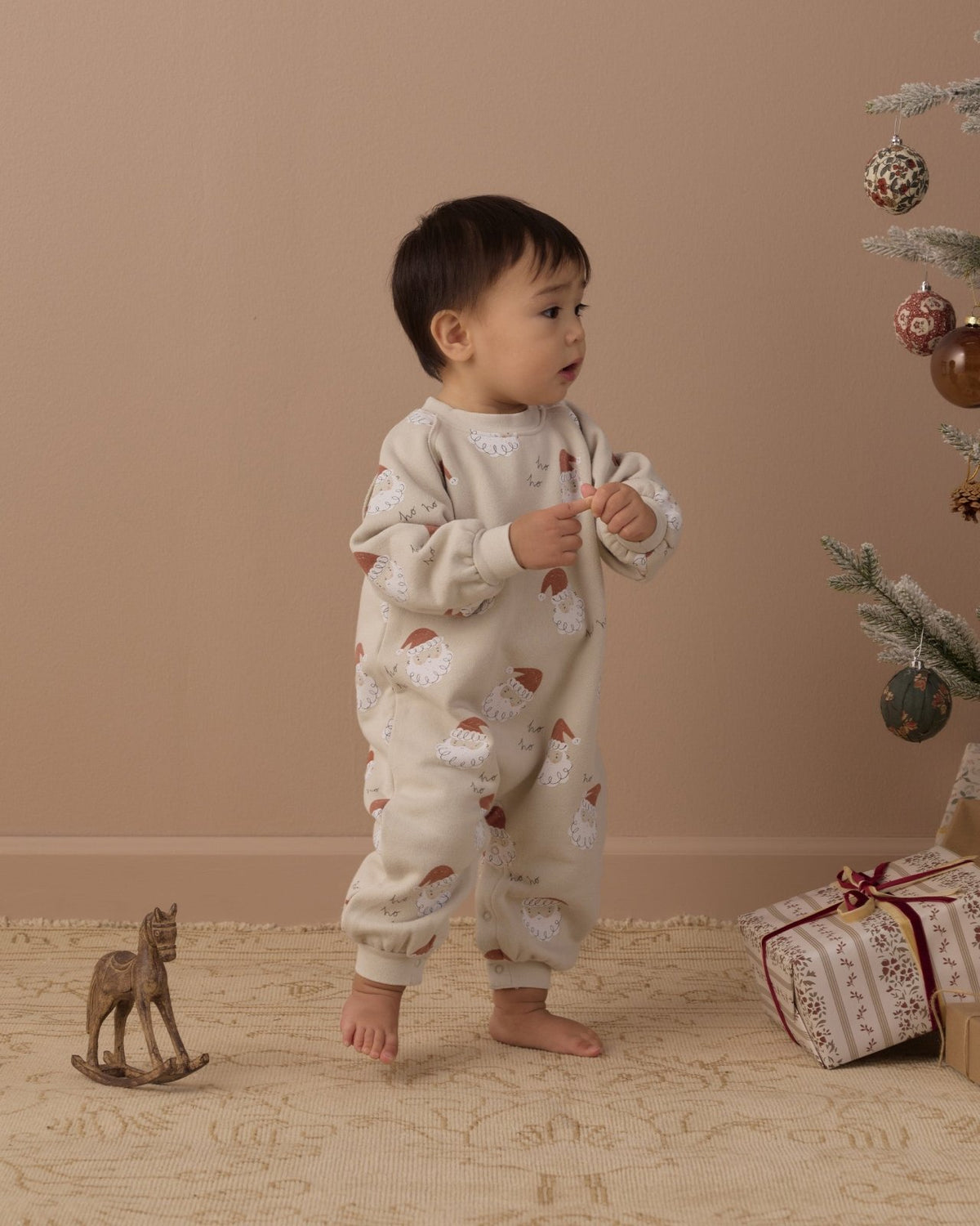 Rylee and Cru Raglan Jumpsuit, Santa - Flying Ryno
