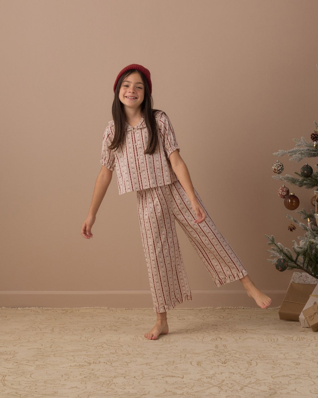 Rylee and Cru Ruffle Pajamas, Candy Cane Lane - Flying Ryno