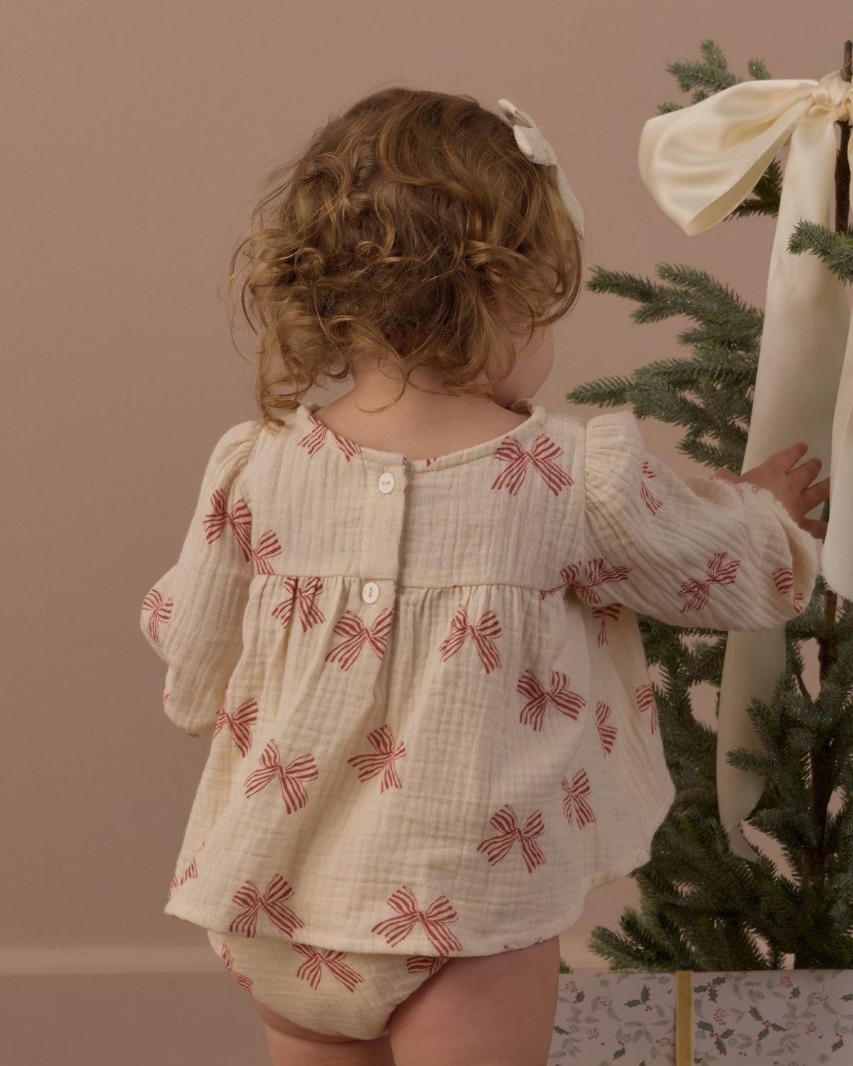 Rylee and Cru Sophia Top and Bloomer Set, Peppermint Bows - Flying Ryno