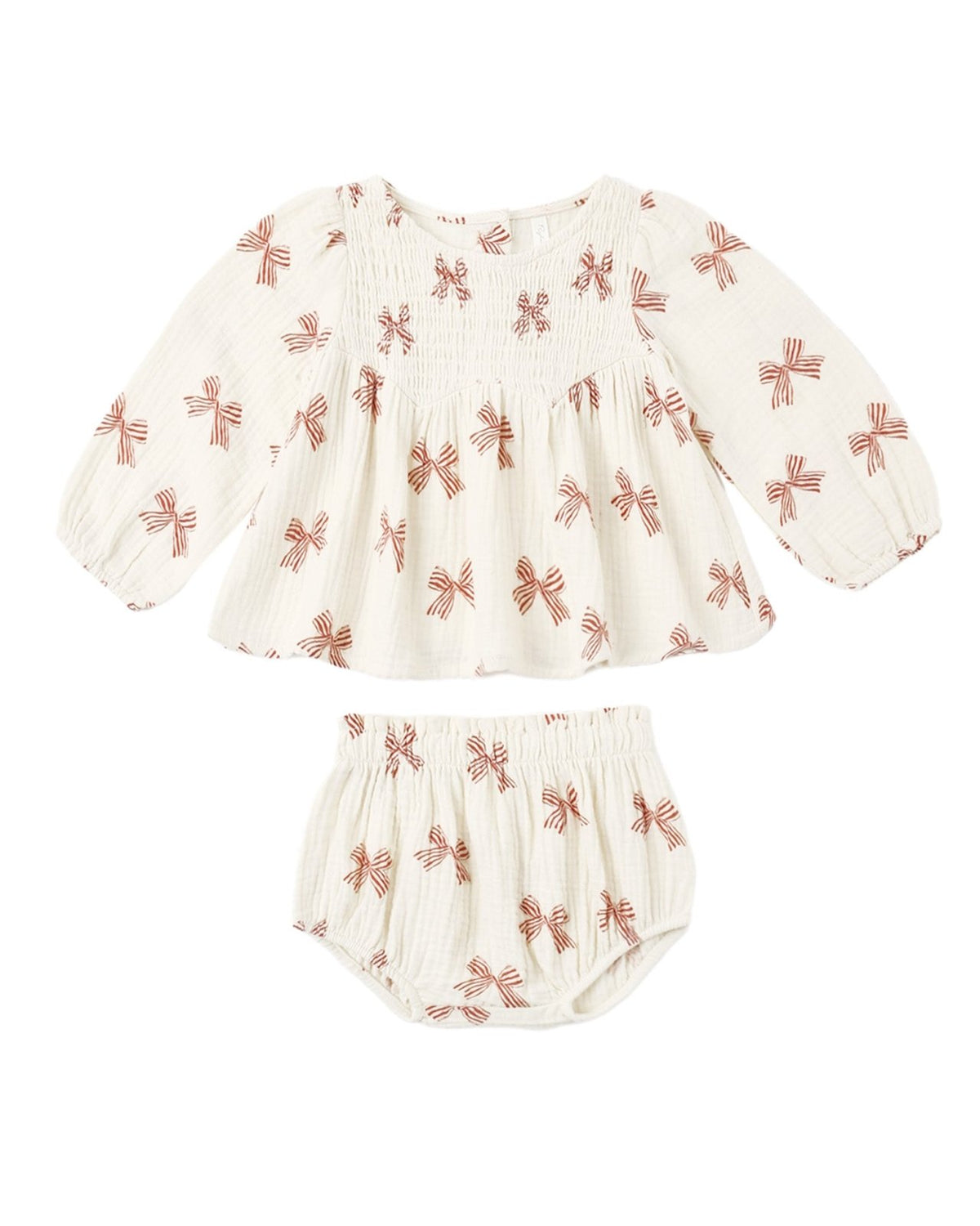 Rylee and Cru Sophia Top and Bloomer Set, Peppermint Bows - Flying Ryno