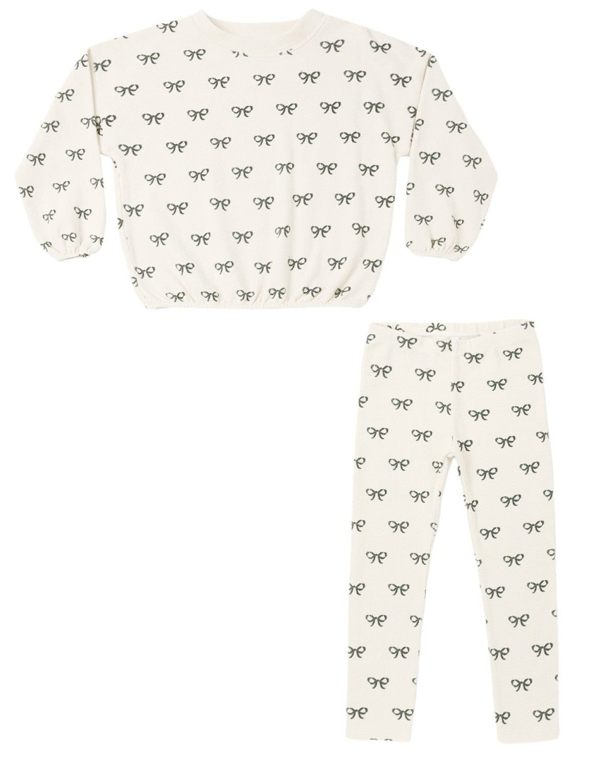 Rylee and Cru Spongey Knit Set, Evergreen Bows - Flying Ryno