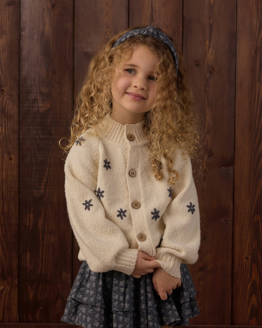 Rylee and Cru Tulip Cardigan, Midnight Daisy - Flying Ryno