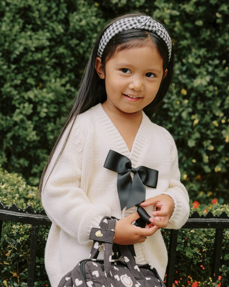 Rylee + Cru Bow Cardigan, Natural - Flying Ryno